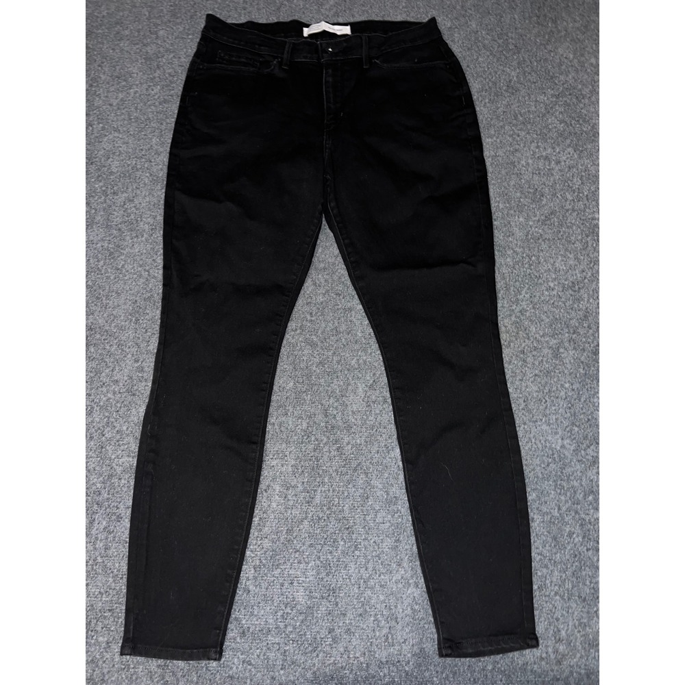 Signature by Levi Strauss & Co Womens Mid Rise Skinny Jeans Black Size 12